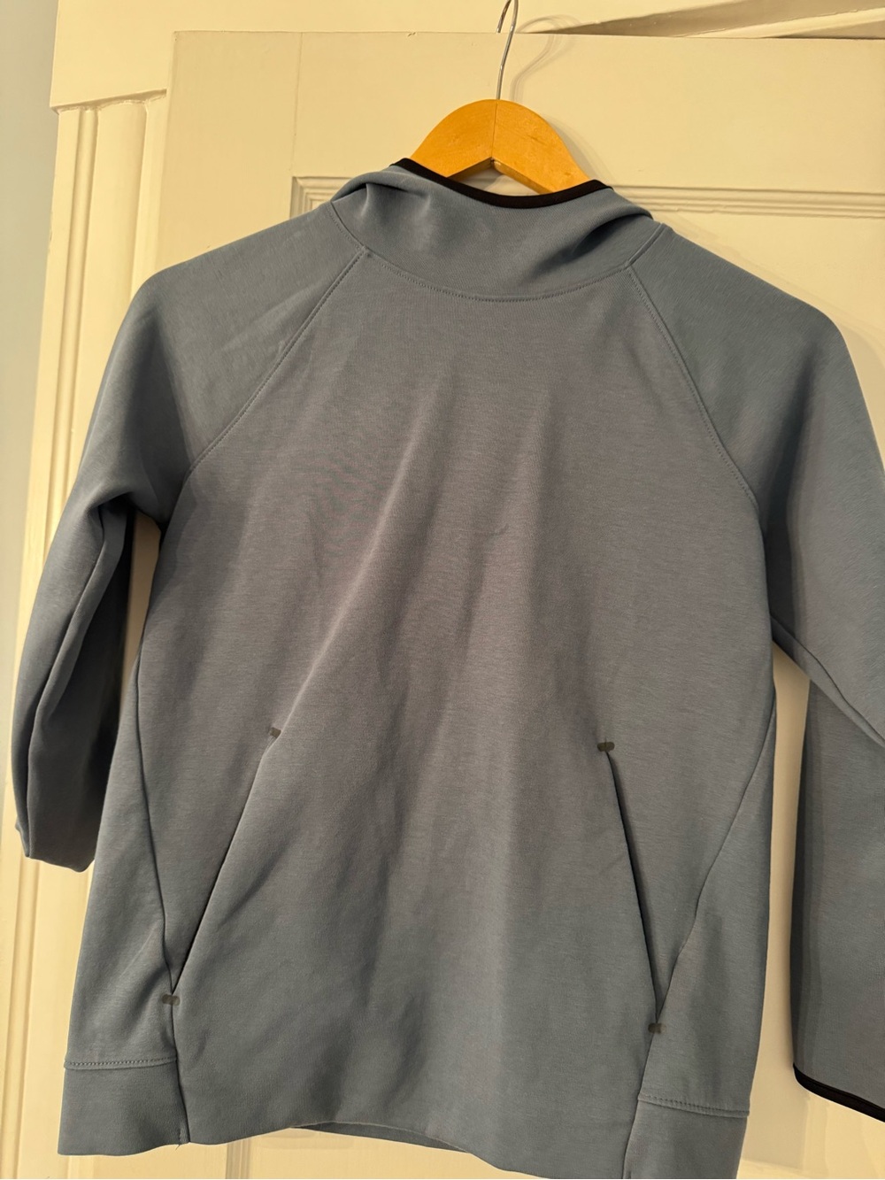 Boys Light Blue/steel gray Pullover Hoodie Sweater
